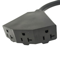 Parkworld 65580 NEMA L5-20 Male Plug split to (3)5-20 Female Receptacle, Generator Locking 3-Prong 20 AMP 125 Splitter Adapter Cord 1.5FT