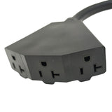 Parkworld 65580 NEMA L5-20 Male Plug split to (3)5-20 Female Receptacle, Generator Locking 3-Prong 20 AMP 125 Splitter Adapter Cord 1.5FT