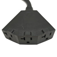 Parkworld 65580 NEMA L5-20 Male Plug split to (3)5-20 Female Receptacle, Generator Locking 3-Prong 20 AMP 125 Splitter Adapter Cord 1.5FT