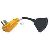 Parkworld 65597 NEMA 5-50 Male Plug to (3) 5-20 Female Receptacle, 3-Prong 50 AMP 125 Splitter Adapter Cord 1FT