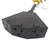 Parkworld 65597 NEMA 5-50 Male Plug to (3) 5-20 Female Receptacle, 3-Prong 50 AMP 125 Splitter Adapter Cord 1FT