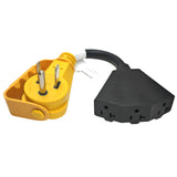 Parkworld 65597 NEMA 5-50 Male Plug to (3) 5-20 Female Receptacle, 3-Prong 50 AMP 125 Splitter Adapter Cord 1FT