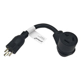 Parkworld 65863 NEMA L6-20P to 10-30R, Locking 20A 250V to Dryer 30A 250V Adapter Cord, (1FT)