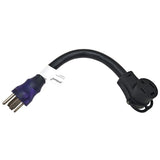 Parkworld 65870 Industrial Range, Stove, Oven NEMA 14-60 Adapter Cord, Straight to Right-Angle, 4-Prong, 50 AMP, 250 Volts, 12500 Watts (1.5FT)