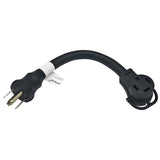 Parkworld 65870 Industrial Range, Stove, Oven NEMA 14-60 Adapter Cord, Straight to Right-Angle, 4-Prong, 50 AMP, 250 Volts, 12500 Watts (1.5FT)