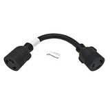 Parkworld 66532 NEMA L6-30R to L6-30R, 3-Prong 30A 250V Female to Female Adapter Cord 12 inch