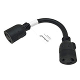 Parkworld 66532 NEMA L6-30R to L6-30R, 3-Prong 30A 250V Female to Female Adapter Cord 12 inch