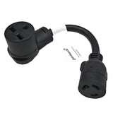 Parkworld 66549 NEMA L6-30R to 6-30R, 3-Prong 30A 250V Female to Female Adapter Cord 12 inch