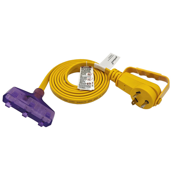 Parkworld 692088T RV 30 AMP Splitter, TT-30P to (2) TT-30R (Black with neon-Light in Ends) Y Adapter Cord Parkworld 692088T RV 30 AMP Splitter, TT-30P to (2) TT-30R (Black with neon-Light in Ends) Y Adapter Cord