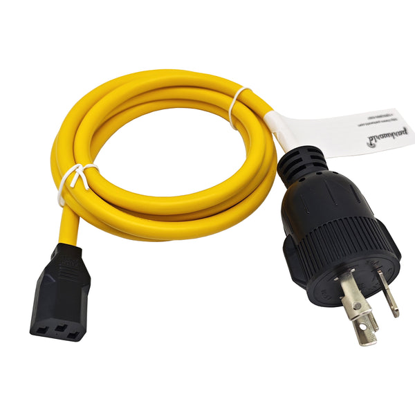 Parkworld 67614 Computer Power Cord NEMA L5-30P to IEC C13, 16A, 125V, SJTW 14AWG/3C (6FT)