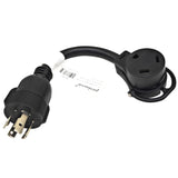 Parkworld 691852 30 AMP Power Adapter Cord 4-Prong Generator Locking L14-30P Male to RV TT-30R Female with Handle