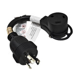 Parkworld 691876 30 AMP Power Adapter Cord 3-Prong Generator Locking L5-30P Male to RV TT-30R Female with Handle