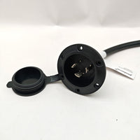 Parkworld 79698 NEMA L7-30 Port Plug Assembly Power Inlet NEMA L7-30P Molded with 10AWG Power Cord 6FT