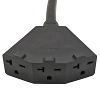 Parkworld 65504 NEMA L6-30P to 6-20R (T-Blade 6-15R) Tri-outlets 1FT