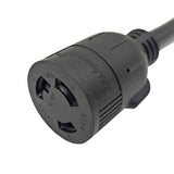 Parkworld 79452 Dryer Piggy-Back Adapter Splitter Cord NEMA 14-30P to 14-30R 30A 125V/250V & L6-30R 30A 250V 1.5 Feet