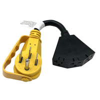 Parkworld 65344 NEMA 14-50P to 2 of 5-20R(T-Blade 5-15R) and 6-20R(T-Blade 6-15R) 1FT