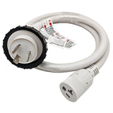 Parkworld 691975 RV Pigtail Shore Power 30A Male L5-30P to 5-15R Female 15A Dogbone Adapter Power Cord Twist Lock L5-30P Male to 5-15R Female