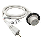 Parkworld 691968 Shore Power Adapter Cord Household 15A Male 5-15P to L5-30R RV/Camper/Marine 30A Female with Locking Ring
