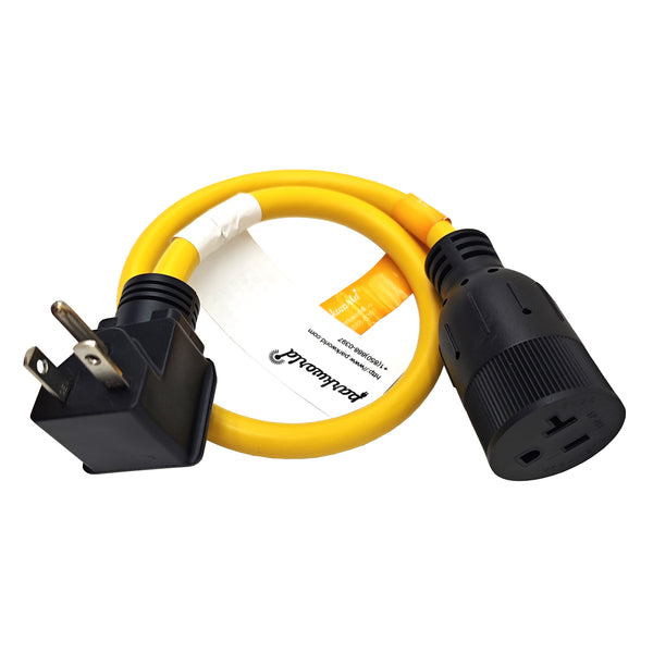 Parkworld 79520 EV Adapter Cord NEMA 6-20P to 5-20R (T-Blade 5-15R) for EV Charger Output 20A 250V 2FT