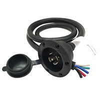 Parkworld 79759 NEMA L21-30 Port Plug Assembly Power Inlet NEMA L21-30P Molded with 10AWG Power Cord 6FT