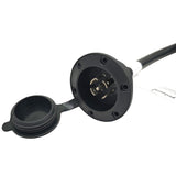 Parkworld 79759 NEMA L21-30 Port Plug Assembly Power Inlet NEMA L21-30P Molded with 10AWG Power Cord 6FT