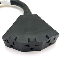 Parkworld 65337 NEMA 14-60P to 2 of 5-20R(T-Blade 5-15R) and 6-20R(T-Blade 6-15R) 1FT