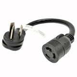 Parkworld 60240 Dryer 10-50P Right Angle Male to Welder L6-30R Twist Lock Female 30AMP AC Adapter Cord (1.5FT)