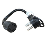 Parkworld 60288 RV 50A 14-50 Plug Male to Generator L14-30 Twist Lock 4 Prong 30A Receptacle Female