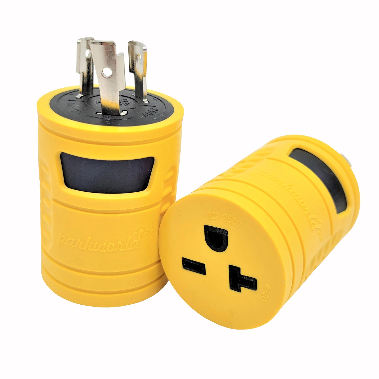 Parkworld 60677 NEMA L6-20P to 6-20R Adapter, Twist Lock L6-20P to 6-1