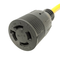 Parkworld 61063 Adapter Cord 5-20 Male Plug to Locking L14-20 Female Receptacle, (5-20P to L14-20R) 2 FT