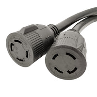 Parkworld 61490 V Splitter Cord 14-50P to (2) L14-30R, RV 50 AMP 4-Prong 14-50 Male Plug to NEMA (2) L14-30 Female Twist Lock Receptacle 125V / 250V 1.5FT
