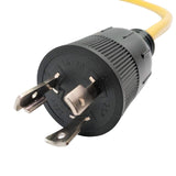 Parkworld 60585 Adapter Cord Twist Lock L6-20P 20AMP Plug to NEMA 5-20R T-Blade (Also for 5-15R) Receptacle, 3FT (ONLY Output 250Volt)