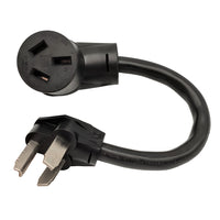 Parkworld 61711 Adapter Cord Dryer 3 Prong Plug 10-30P to 10-50R Electric Stove Receptacle, NEMA 10-30 Dryer Male to NEMA 10-50R Electrical Stove Female, 30A, 250V 1FT