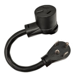 Parkworld 61728 Adapter Cord 4 Prong Dryer Plug 14-30P to 10-50R Electric Stove Receptacle, NEMA 14-30 Dryer Male to NEMA 10-50R Electrical Stove Female, 30A, 250V 1FT