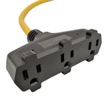 Parkworld 62275 AC Power Adapter Cord NEMA L5-20P Male to (3) 5-15R Tri Outlet Household 15 AMP Female3, 125 Volt, 2FT