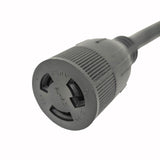 Parkworld 62459 AC Adapter Cord Industrial NEMA 6-30P to L6-20R Twist Lock 3 Prong Female, 20AMP, 250 Volt, 1.5FT