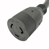 Parkworld 62527 Welder Adapter Cord Industrial NEMA 14-60P to L5-20R Twist Lock 3 Prong Female, 20AMP, 125 Volt, 1.5FT