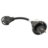 Parkworld 62640 RV Adapter Cord 3-Prong 30A Marine Locking Male Plug L5-30P to TT-30R Camper 30A Female Receptacle 1 Feet