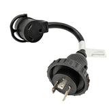 Parkworld 62640 RV Adapter Cord 3-Prong 30A Marine Locking Male Plug L5-30P to TT-30R Camper 30A Female Receptacle 1 Feet
