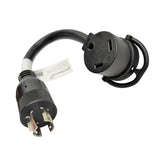 Parkworld 62657 Adapter Cord 4-Prong 20A Generator Locking Male Plug L14-20P to TT-30R RV 30A Female Receptacle 1 Feet