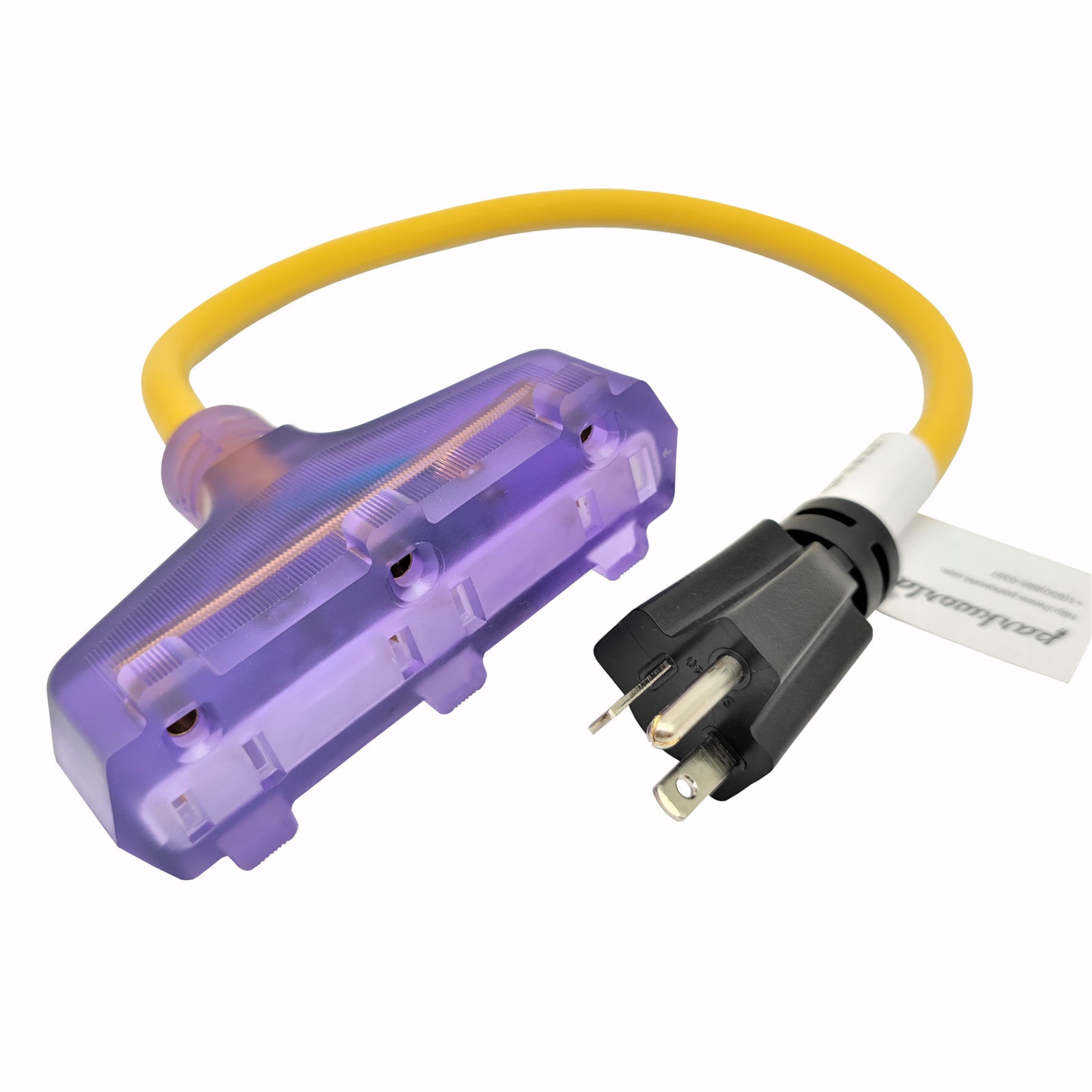 Parkworld 62879 Power Adapter Cord NEMA 6-20P Male to (3) 5-15R Househ