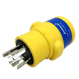 Parkworld 62923 NEMA L14-30P to 6-30R Adapter 4-Prong Generator 30A Locking Plug to Workshop 3-Prong 30A Outlet (Yellow)