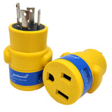 Parkworld 62930 NEMA L14-30P to 6-50R Adapter 4-Prong Generator 30A Locking Plug to Welder 3-Prong 50A Outlet (Yellow)