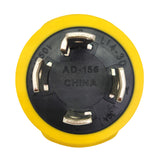 Parkworld 62961 NEMA L14-30P to 14-30R Adapter 4-Prong Generator 30A Locking Plug to Dryer 4-Prong 30A Outlet (Yellow)