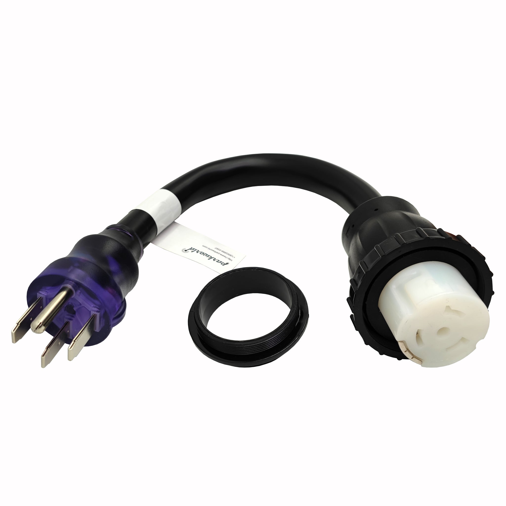 Parkworld RV Shore Power 50A Extension Cord Adapter , NEMA 14-50P to S
