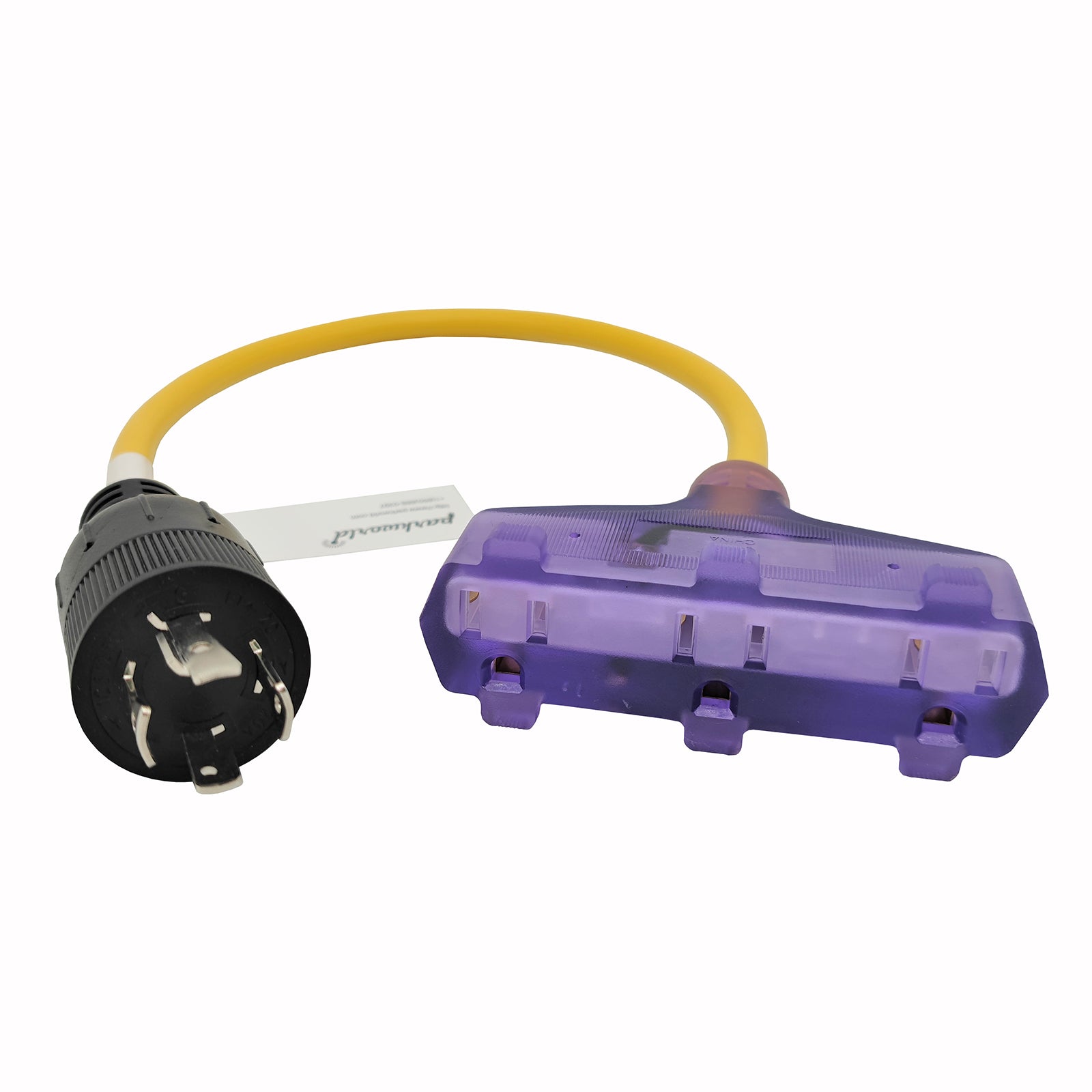 Parkworld 63548 Power Adapter Cord NEMA L14-20P Male to (3) 5-15R Hous