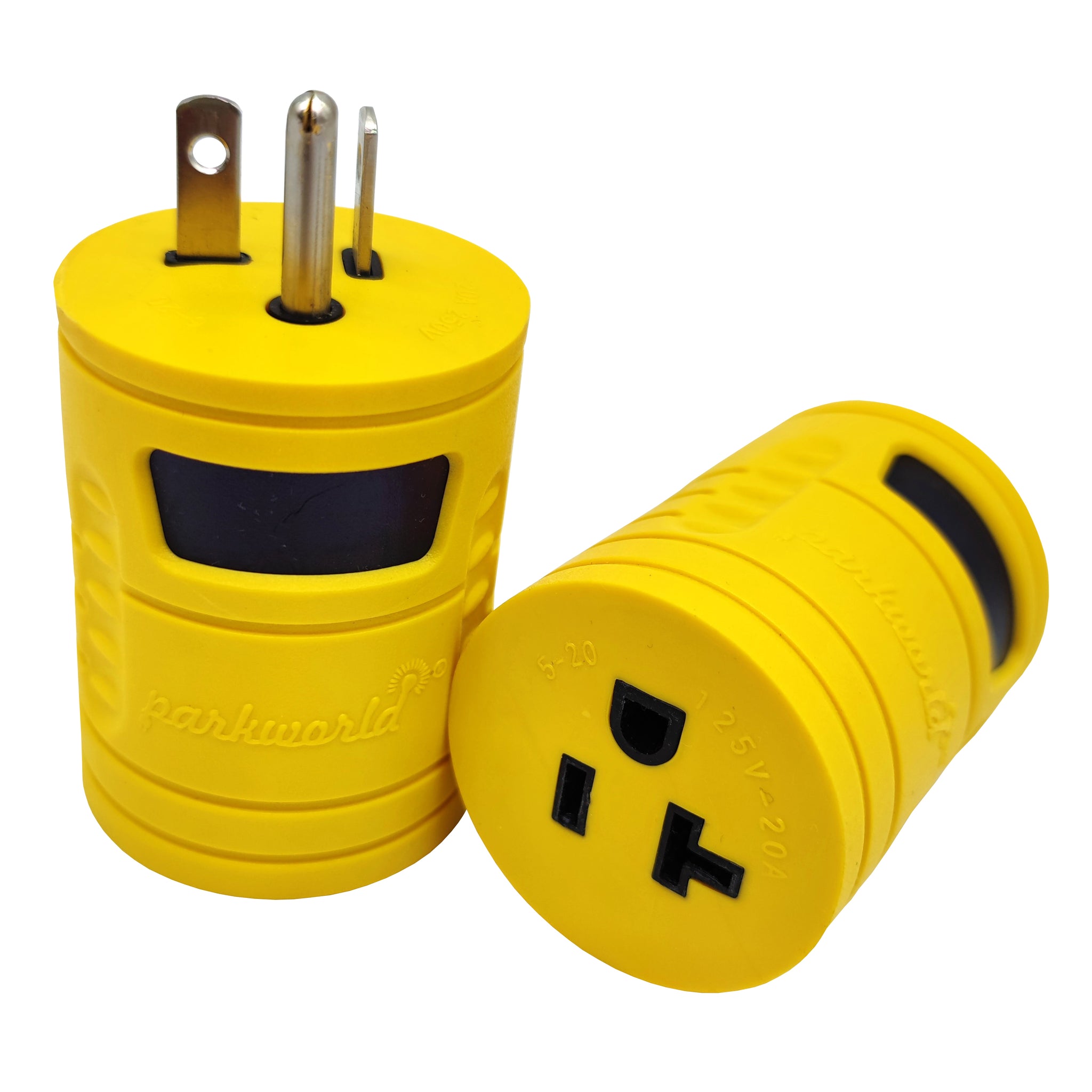 Parkworld 63852 NEMA 6-20P to 5-20R T-Blade 5-15R One Piece Compact Ad