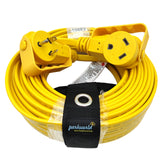 Parkworld RV 30A Extension Cord NEMA TT-30 with Handle, Camper 30amp TT-30P to TT-30R Flat Cable