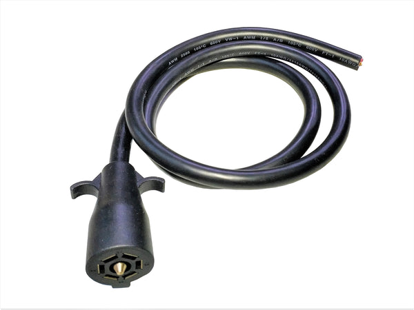 Parkworld 692125 RV 7 Way Plug (Molded Connector) with AWM 2586 Cord for Trailer, Truck and Camper