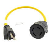 Parkworld 63586 Adapter Cord NEMA 6-20P to L14-30R Twist Lock 4-Prong 30amp Receptacle, 2FT